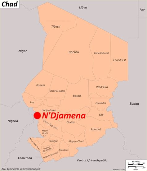 N'Djamena Map .